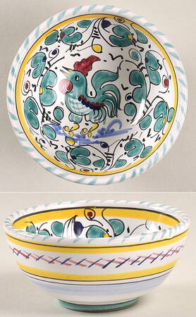 Green Rooster (Orvieto) Condiment Bowl