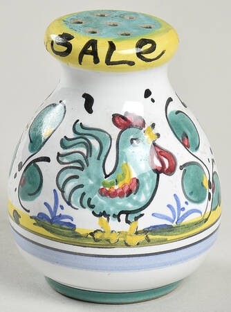 Green Rooster (Orvieto) Salt Shaker