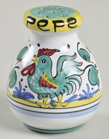 Green Rooster (Orvieto) Pepper Shaker