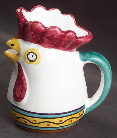 Green Rooster (Orvieto) Figural Creamer