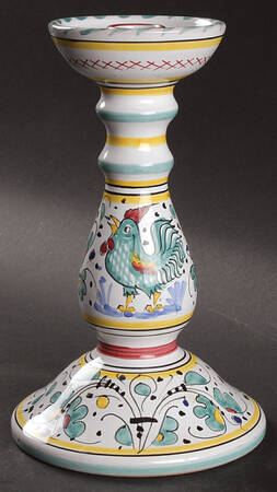 Green Rooster (Orvieto) 7" Candlestick
