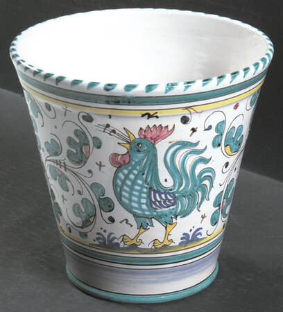 Green Rooster (Orvieto) Medium Cachepot