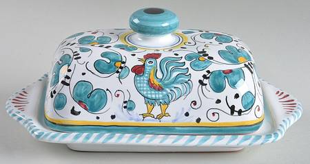Green Rooster (Orvieto) 1/4 Lb Covered Butter