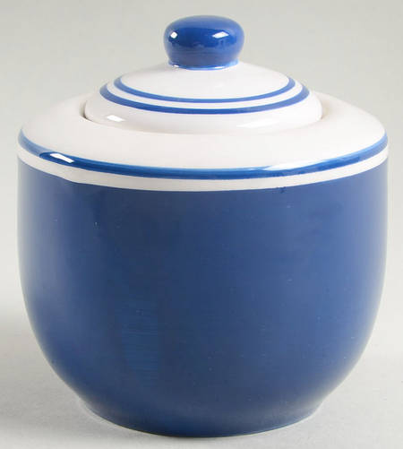 Circa Blue Sugar Bowl & Lid