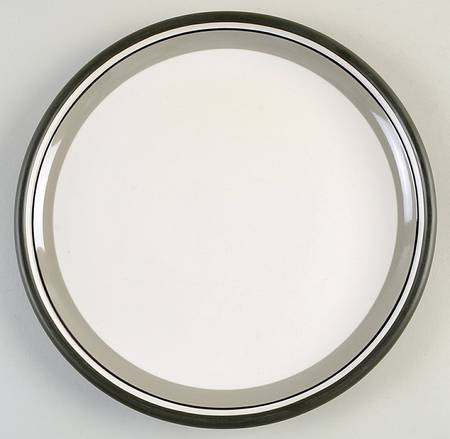 Stacking Stripe Dove Grey Dinner Plate