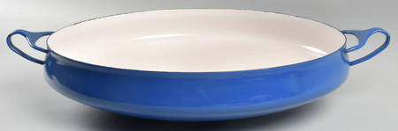 Bistro Enamel Blue 13" Metal Buffet Server