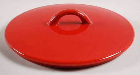 Bistro Enamel Red Lid for 3 Quart Covered Metal Saucepan