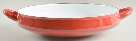 Bistro Enamel Red 13" Metal Buffet Server