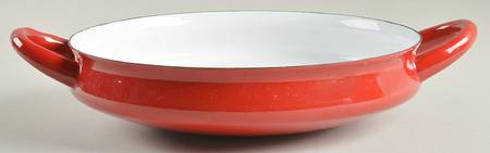 Bistro Enamel Red 10" Metal Buffet Server