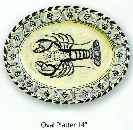 Lobster 14" Oval Serving Platter