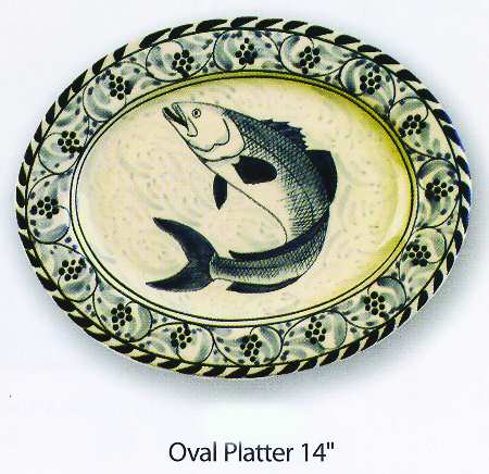 Fish 14" Oval Serving Platter