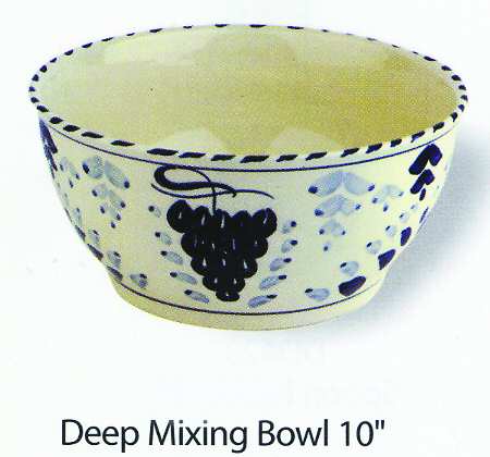 Grape & Floral 10" Mixing Bowl