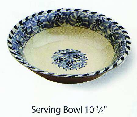 Grape & Floral 10" Round Vegetable Bowl