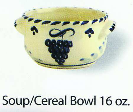 Grape & Floral Soup/Cereal Bowl