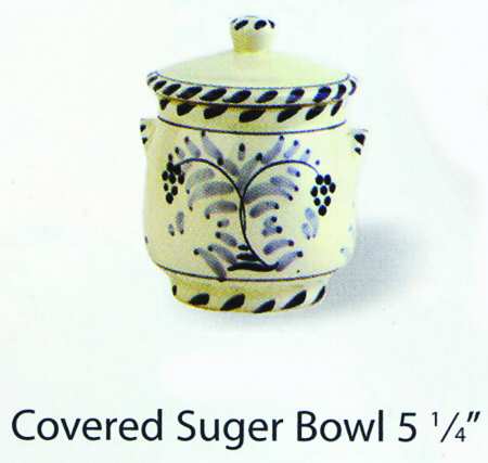 Grape & Floral Sugar Bowl & Lid