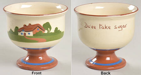 Torquay Devon Motto Ware China Sherbet