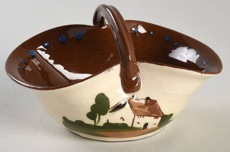 Torquay Devon Motto Ware 5" Handled Basket