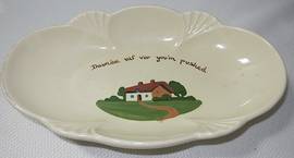 Torquay Devon Motto Ware 9" Scalloped Tray