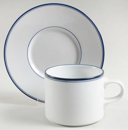 Allegro Blue (Japan) Flat Cup & Saucer Set