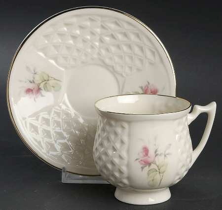 Irish Rose Footed Cup & Saucer Set