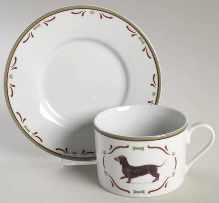 Dachshund Flat Cup & Saucer Set