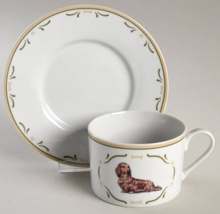 Dachshund Flat Cup & Saucer Set
