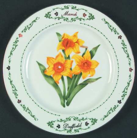 Flowers of the Month Salad Plate