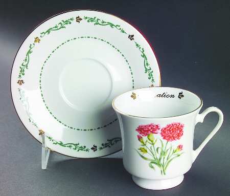 Flowers of the Month Footed Cup & Saucer Set