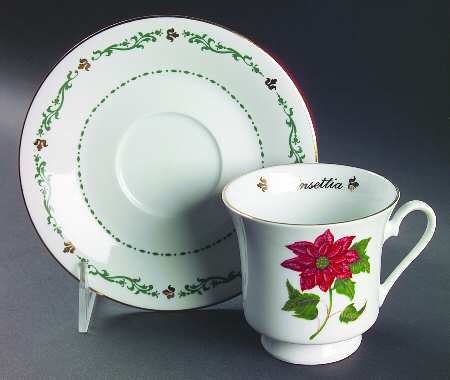 Flowers of the Month Footed Cup & Saucer Set