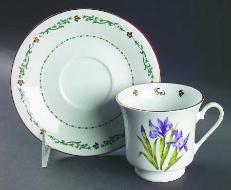 Flowers of the Month Footed Cup & Saucer Set
