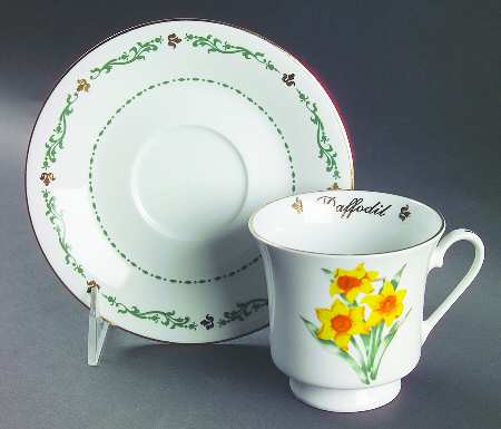 Flowers of the Month Footed Cup & Saucer Set