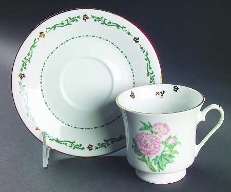 Flowers of the Month Footed Cup & Saucer Set