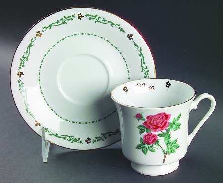 Flowers of the Month Footed Cup & Saucer Set