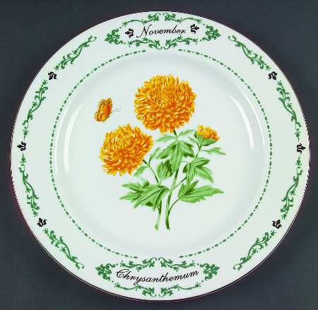 Flowers of the Month Dinner Plate