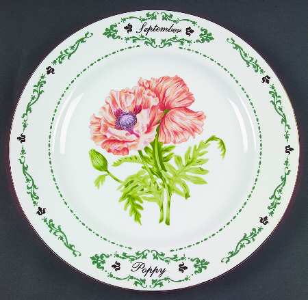 Flowers of the Month Dinner Plate