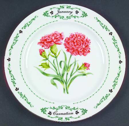 Flowers of the Month Salad Plate