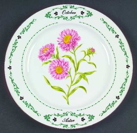 Flowers of the Month Salad Plate