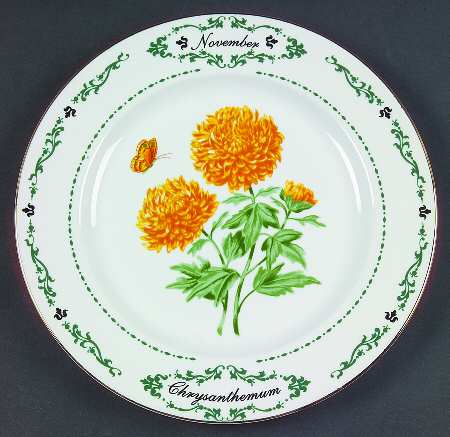 Flowers of the Month Salad Plate