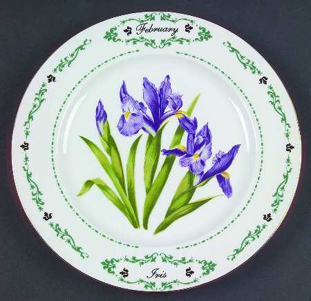 Flowers of the Month Salad Plate