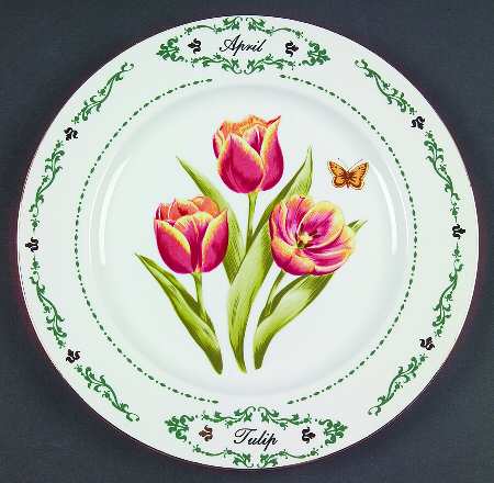 Flowers of the Month Salad Plate