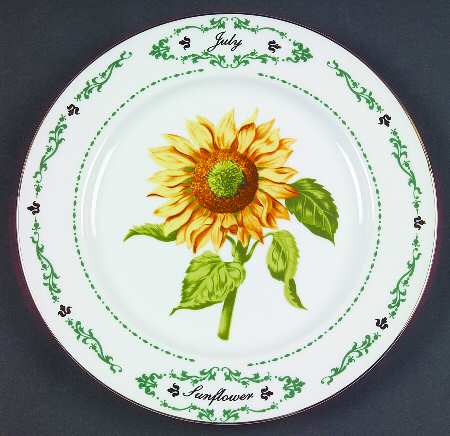 Flowers of the Month Salad Plate