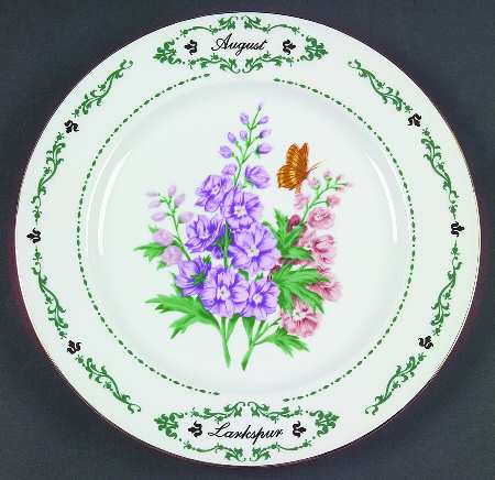Flowers of the Month Salad Plate