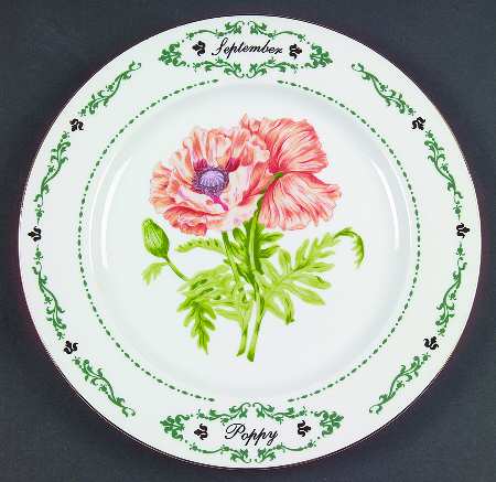 Flowers of the Month Salad Plate