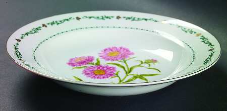 Flowers of the Month Rim Soup Bowl
