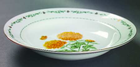 Flowers of the Month Rim Soup Bowl