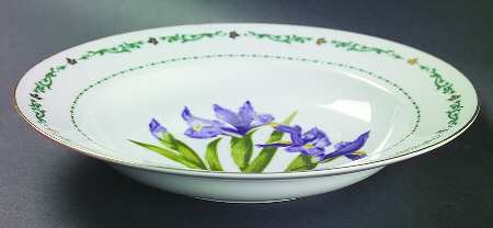 Flowers of the Month Rim Soup Bowl