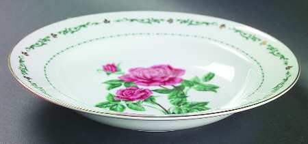 Flowers of the Month Rim Soup Bowl