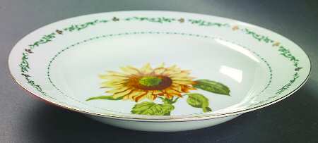 Flowers of the Month Rim Soup Bowl