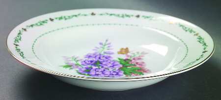 Flowers of the Month Rim Soup Bowl