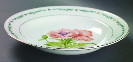 Flowers of the Month Rim Soup Bowl